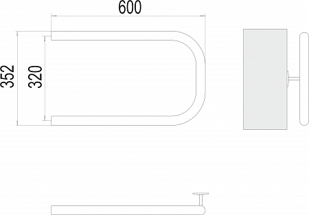 П-обр AISI 32х2 320х600 Полотенцесушитель  TERMINUS Азов - фото 3
