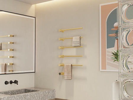 Аккорд П5 500х800 электро Полотенцесушитель TERMINUS Брашированное золото Азов - фото 5