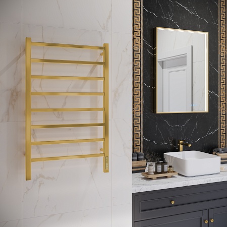 Ватикан П8 500х850 Электро Полотенцесушитель TERMINUS Брашированное золото Азов - фото 3