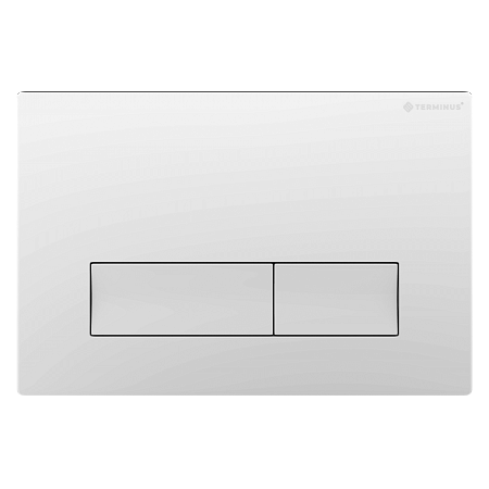 Клавиша смыва для инсталляции Terminus Classic кнопка прямоугольник цвет белый Азов - фото 1