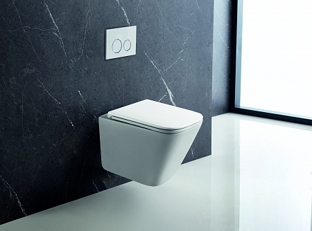 Подвесной унитаз безободковый Terminus Ватикан Monolit 490х340 белый Азов - фото 1